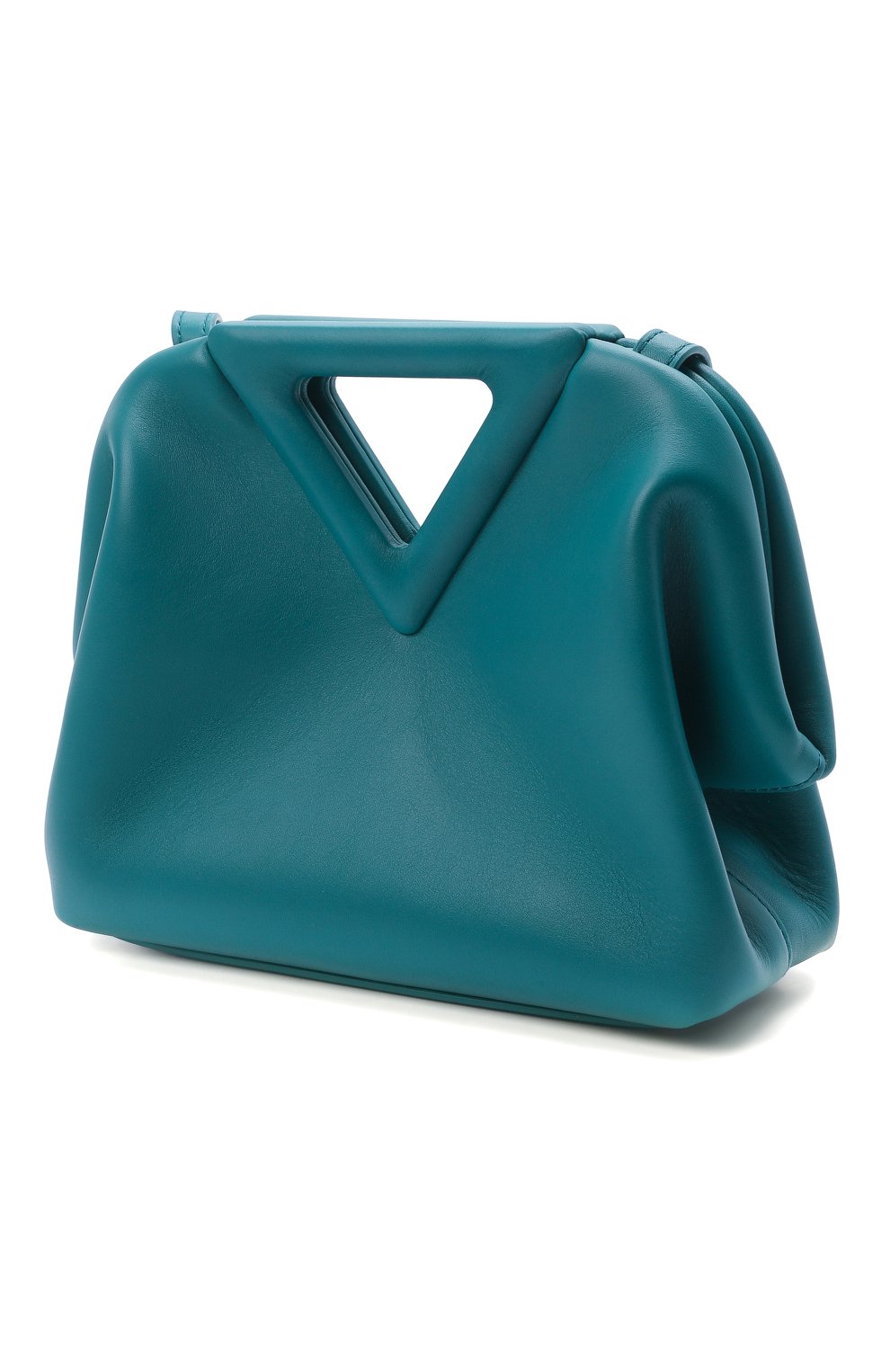 Женская сумка point small BOTTEGA VENETA бирюзового цвета по цене 158000 руб., арт. 658476/VCP40 | Фото 3 Женская сумка point small BOTTEGA VENETA бирюзового цвета, арт. 658476/VCP40 | Фото 3 (Сумки-технические: Сумки через плечо, Сумки top-handle; Материал: Натуральная кожа; Региональные ограничения белый список (Axapta Mercury): RU; Ремень/цепочка: На ремешке; Размер: small)
