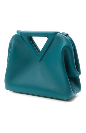 Женская сумка point small BOTTEGA VENETA бирюзового цвета по цене 158000 руб., арт. 658476/VCP40 | Фото 3 Женская сумка point small BOTTEGA VENETA бирюзового цвета, арт. 658476/VCP40 | Фото 3 (Сумки-технические: Сумки через плечо, Сумки top-handle; Материал: Натуральная кожа; Региональные ограничения белый список (Axapta Mercury): RU; Ремень/цепочка: На ремешке; Размер: small)