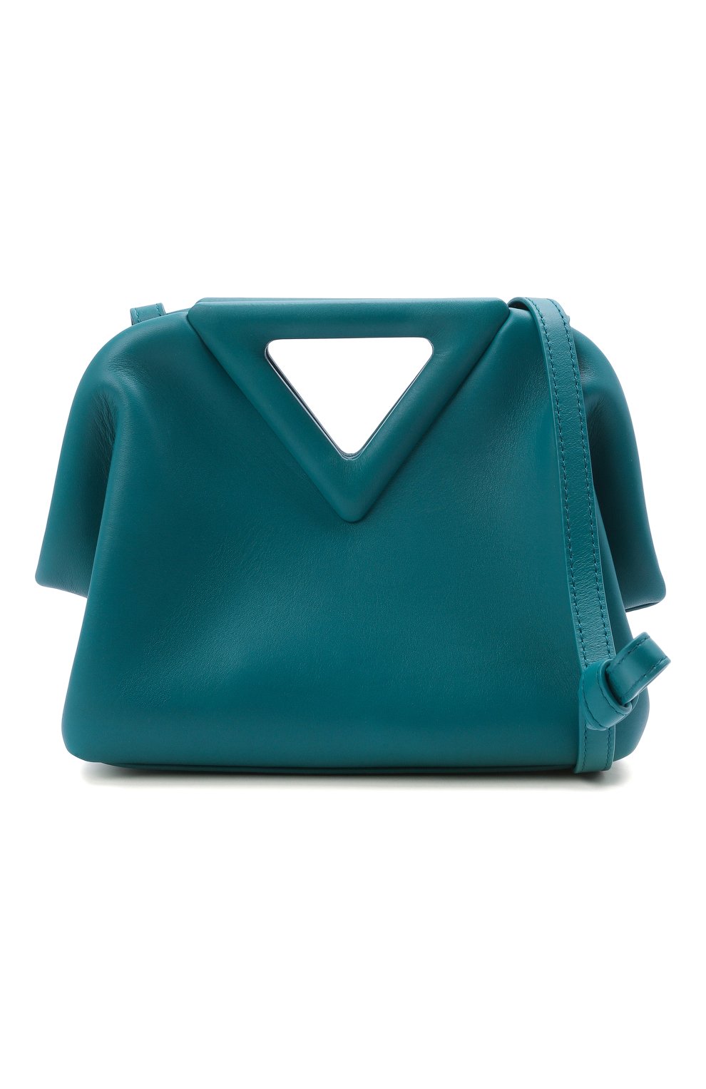 Женская сумка point small BOTTEGA VENETA бирюзового цвета по цене 158000 руб., арт. 658476/VCP40 | Фото 6 Женская сумка point small BOTTEGA VENETA бирюзового цвета, арт. 658476/VCP40 | Фото 6 (Сумки-технические: Сумки через плечо, Сумки top-handle; Материал: Натуральная кожа; Региональные ограничения белый список (Axapta Mercury): RU; Ремень/цепочка: На ремешке; Размер: small)