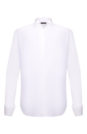 Мужская хлопковая сорочка CORNELIANI белого цвета по цене 26200 руб., арт. 87P191-1111082/00 | Фото 1 Мужская хлопковая сорочка CORNELIANI белого цвета, арт. 87P191-1111082/00 | Фото 1 (Рукава: Длинные; Длина (для топов): Стандартные; Материал внешний: Хлопок; Случай: Вечерний; Принт: Однотонные; Воротник: Бабочка; Манжеты: Под запонки; Рубашки М: Regular Fit)