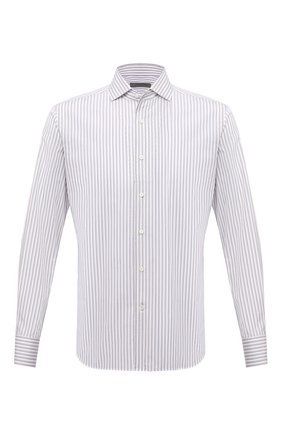 Мужская хлопковая сорочка CORNELIANI белого цвета по цене 26900 руб., арт. 87P156-1111310/00 | Фото 1 Мужская хлопковая сорочка CORNELIANI белого цвета, арт. 87P156-1111310/00 | Фото 1 (Рукава: Длинные; Длина (для топов): Стандартные; Материал внешний: Хлопок; Случай: Формальный; Воротник: Акула; Рубашки М: Regular Fit; Принт: Полоска; Манжеты: На пуговицах)