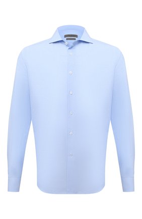 Мужская сорочка из хлопка и льна CORNELIANI голубого цвета по цене 21850 руб., арт. 87P002-1111342/00 | Фото 1 Мужская сорочка из хлопка и льна CORNELIANI голубого цвета, арт. 87P002-1111342/00 | Фото 1