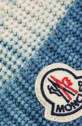 Мужская хлопковая шапка MONCLER голубого цвета по цене 23200 руб., арт. G1-091-9Z761-60-V9170 | Фото 3 Мужская хлопковая шапка MONCLER голубого цвета, арт. G1-091-9Z761-60-V9170 | Фото 3
