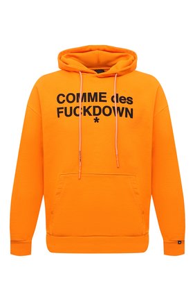 Мужской хлопковое худи COMME DES FUCKDOWN оранжевого цвета по цене 9595 руб., арт. CDFU1100 | Фото 1 Мужской хлопковое худи COMME DES FUCKDOWN оранжевого цвета, арт. CDFU1100 | Фото 1