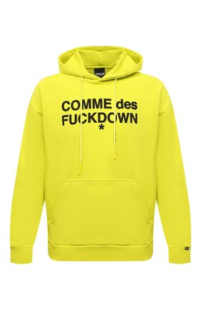Мужской хлопковое худи COMME DES FUCKDOWN светло-зеленого цвета по цене 9595 руб., арт. CDFU1100 | Фото 1 Мужской хлопковое худи COMME DES FUCKDOWN светло-зеленого цвета, арт. CDFU1100 | Фото 1