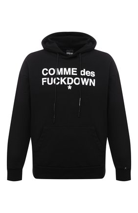 Мужской хлопковое худи COMME DES FUCKDOWN черного цвета по цене 9595 руб., арт. CDFU1100 | Фото 1 Мужской хлопковое худи COMME DES FUCKDOWN черного цвета, арт. CDFU1100 | Фото 1