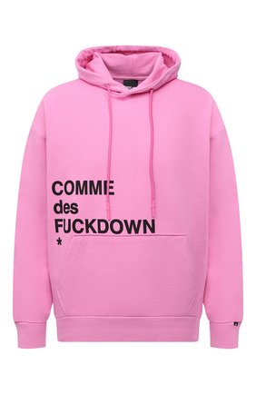 Мужской хлопковое худи COMME DES FUCKDOWN розового цвета по цене 10650 руб., арт. CDFU1116 | Фото 1 Мужской хлопковое худи COMME DES FUCKDOWN розового цвета, арт. CDFU1116 | Фото 1