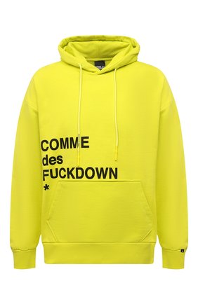 Мужской хлопковое худи COMME DES FUCKDOWN светло-зеленого цвета по цене 10650 руб., арт. CDFU1116 | Фото 1 Мужской хлопковое худи COMME DES FUCKDOWN светло-зеленого цвета, арт. CDFU1116 | Фото 1