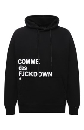 Мужской хлопковое худи COMME DES FUCKDOWN черного цвета по цене 10650 руб., арт. CDFU1116 | Фото 1 Мужской хлопковое худи COMME DES FUCKDOWN черного цвета, арт. CDFU1116 | Фото 1