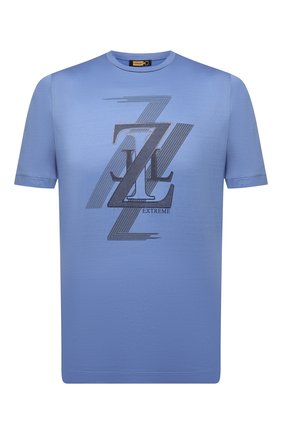 Мужская хлопковая футболка ZILLI голубого цвета по цене 47250 руб., арт. MEV-NT250-EXTR1/MC01 | Фото 1 Мужская хлопковая футболка ZILLI голубого цвета, арт. MEV-NT250-EXTR1/MC01 | Фото 1 (Материал внешний: Хлопок; Рукава: Короткие; Длина (для топов): Стандартные; Стили: Кэжуэл; Принт: С принтом; Региональные ограничения белый список (Axapta Mercury): RU)