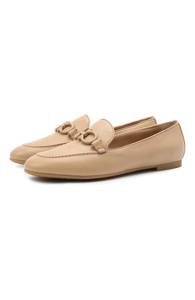 Женские кожаные лоферы SALVATORE FERRAGAMO бежевого цвета по цене 55000 руб., арт. Z-07411421C | Фото 1 Женские кожаные лоферы SALVATORE FERRAGAMO бежевого цвета, арт. Z-07411421C | Фото 1
