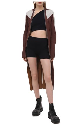Женский топ RICK OWENS черного цвета по цене 24500 руб., арт. RP21S3692/KSP | Фото 2 Женский топ RICK OWENS черного цвета, арт. RP21S3692/KSP | Фото 2
