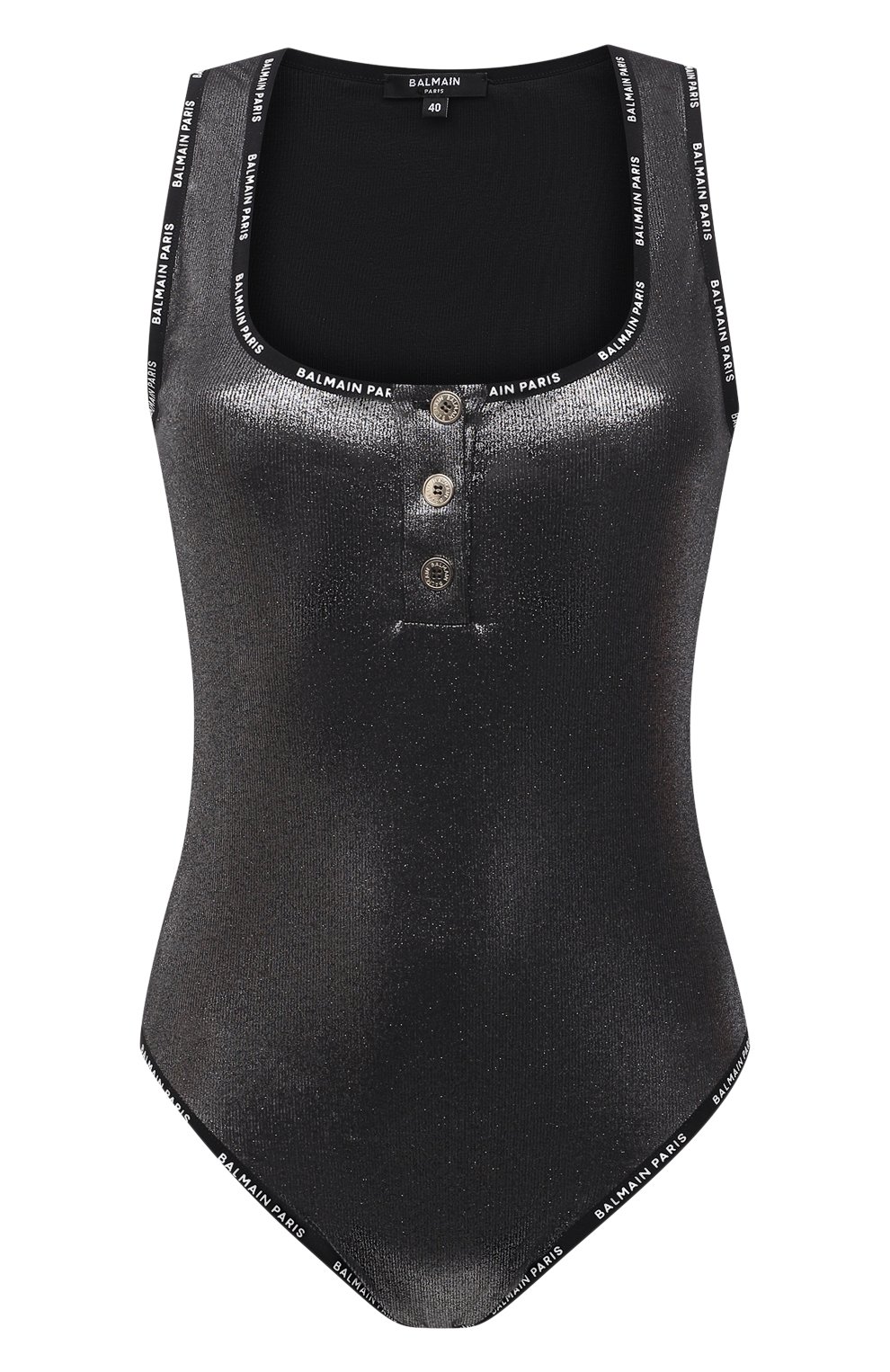 Женское боди BALMAIN черного цвета, арт. BPF0G5150 | Фото 1
