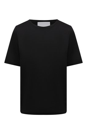 Женская хлопковая футболка ERIKA CAVALLINI черного цвета, арт. S1/P/P1SK01 | Фото 1 (Материал внешний: Хлопок; Длина (для топов): Стандартные; Принт: Без принта; Женское Кросс-КТ: Футболка-одежда; Рукава: Короткие; Стили: Кэжуэл; Региональные ограничения белый список (Axapta Mercury): RU)