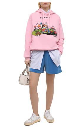 Женские хлопковые шорты GUCCI синего цвета по цене 59950 руб., арт. 650630/XJDCV | Фото 2 Женские хлопковые шорты GUCCI синего цвета, арт. 650630/XJDCV | Фото 2