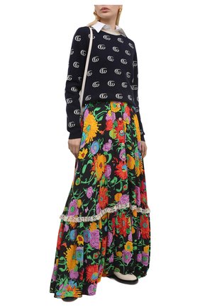 Женская юбка из вискозы GUCCI разноцветного цвета по цене 182000 руб., арт. 652660/ZAGH5 | Фото 2 Женская юбка из вискозы GUCCI разноцветного цвета, арт. 652660/ZAGH5 | Фото 2 (Длина Ж (юбки, платья, шорты): Макси; Материал внешний: Вискоза; Стили: Гламурный; Женское Кросс-КТ: Юбка-одежда; Региональные ограничения белый список (Axapta Mercury): RU)