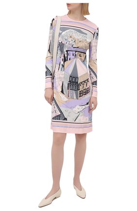 Женское платье из вискозы и шелка EMILIO PUCCI фиолетового цвета по цене 104000 руб., арт. 1EJG80/1E727 | Фото 2 Женское платье из вискозы и шелка EMILIO PUCCI фиолетового цвета, арт. 1EJG80/1E727 | Фото 2