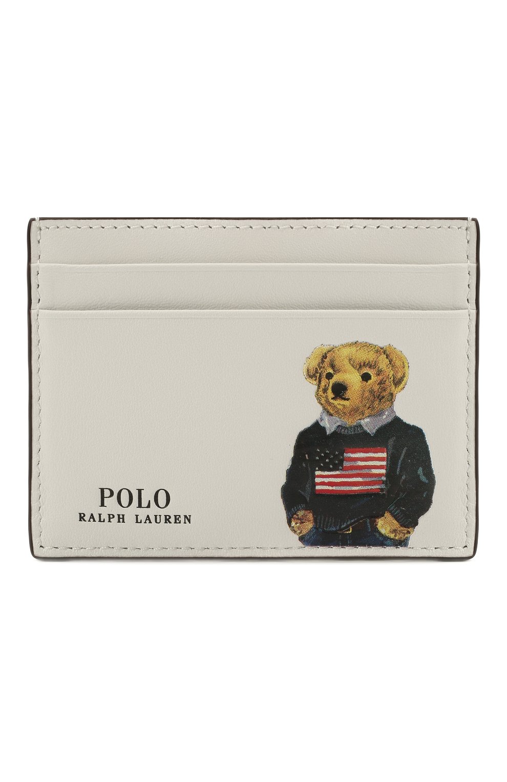 Женский кожаный футляр для кредитный карт POLO RALPH LAUREN белого цвета, арт. 427828896 | Фото 1