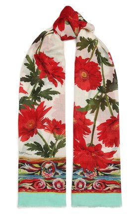 Женский шарф DOLCE & GABBANA разноцветного цвета по цене 36550 руб., арт. FS184A/G3SD5 | Фото 1 Женский шарф DOLCE & GABBANA разноцветного цвета, арт. FS184A/G3SD5 | Фото 1