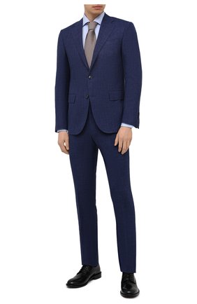 Мужская хлопковая сорочка CORNELIANI голубого цвета по цене 25800 руб., арт. 87P156-1111269/00 | Фото 2 Мужская хлопковая сорочка CORNELIANI голубого цвета, арт. 87P156-1111269/00 | Фото 2 (Материал внешний: Хлопок; Длина (для топов): Стандартные; Случай: Формальный; Принт: Однотонные; Рукава: Длинные; Манжеты: На пуговицах; Рубашки М: Slim Fit; Стили: Классический; Воротник: Акула)