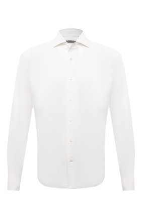 Мужская льняная рубашка CORNELIANI белого цвета по цене 29950 руб., арт. 87P126-1111912/00 | Фото 1 Мужская льняная рубашка CORNELIANI белого цвета, арт. 87P126-1111912/00 | Фото 1 (Рукава: Длинные; Материал внешний: Лен; Длина (для топов): Стандартные; Принт: Однотонные; Стили: Кэжуэл; Рубашки М: Slim Fit; Воротник: Акула; Случай: Повседневный; Манжеты: На пуговицах)
