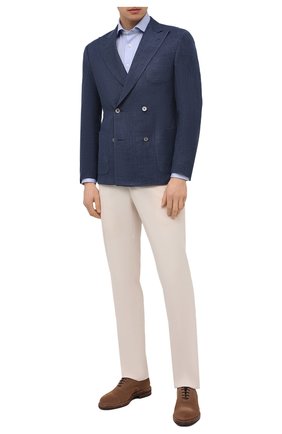 Мужская хлопковая сорочка CORNELIANI голубого цвета по цене 24400 руб., арт. 87P112-1111213/00 | Фото 2 Мужская хлопковая сорочка CORNELIANI голубого цвета, арт. 87P112-1111213/00 | Фото 2