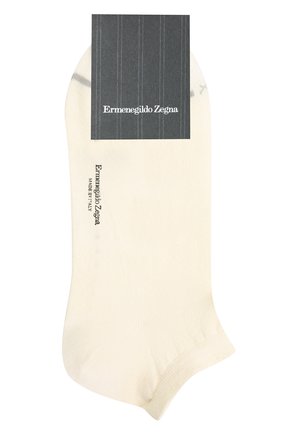 Мужские носки изо льна и хлопка ERMENEGILDO ZEGNA кремвого цвета, арт. N5V024030 | Фото 1 (Кросс-КТ: бельё; Материал внешний: Лен)