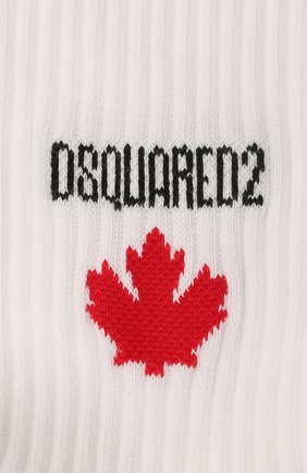 Мужские хлопковые носки DSQUARED2 белого цвета по цене 5995 руб., арт. DFV172090 | Фото 2 Мужские хлопковые носки DSQUARED2 белого цвета, арт. DFV172090 | Фото 2