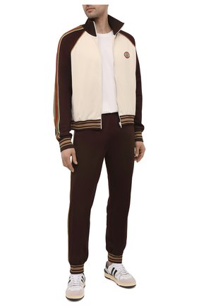 Мужские джоггеры GUCCI коричневого цвета по цене 77300 руб., арт. 650041/XJC50 | Фото 2 Мужские джоггеры GUCCI коричневого цвета, арт. 650041/XJC50 | Фото 2