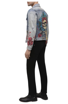 Мужская джинсовая куртка AMIRI синего цвета по цене 179500 руб., арт. MDT005-408 | Фото 2 Мужская джинсовая куртка AMIRI синего цвета, арт. MDT005-408 | Фото 2