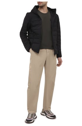 Мужская хлопковая футболка MONCLER хаки цвета по цене 18900 руб., арт. G1-091-8C7E2-10-8390T | Фото 2 Мужская хлопковая футболка MONCLER хаки цвета, арт. G1-091-8C7E2-10-8390T | Фото 2