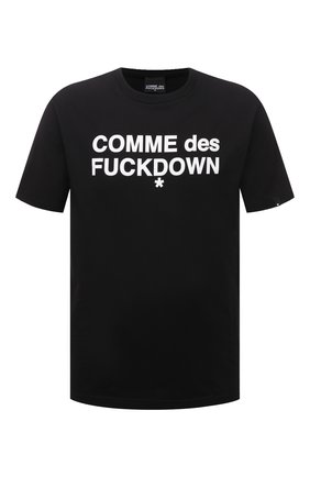 Мужская хлопковая футболка COMME DES FUCKDOWN черного цвета по цене 4925 руб., арт. CDFU1101 | Фото 1 Мужская хлопковая футболка COMME DES FUCKDOWN черного цвета, арт. CDFU1101 | Фото 1