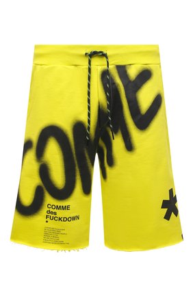 Мужские хлопковые шорты COMME DES FUCKDOWN светло-зеленого цвета по цене 7995 руб., арт. CDFU1122 | Фото 1 Мужские хлопковые шорты COMME DES FUCKDOWN светло-зеленого цвета, арт. CDFU1122 | Фото 1