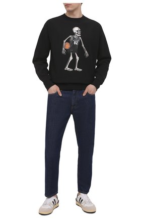 Мужской хлопковый свитшот DOMREBEL черного цвета по цене 22300 руб., арт. SKELEBALL/SWEATSHIRT | Фото 2 Мужской хлопковый свитшот DOMREBEL черного цвета, арт. SKELEBALL/SWEATSHIRT | Фото 2
