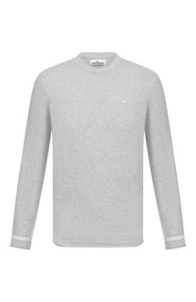 Мужской хлопковый джемпер STONE ISLAND серого цвета по цене 24200 руб., арт. 7415527B2 | Фото 1 Мужской хлопковый джемпер STONE ISLAND серого цвета, арт. 7415527B2 | Фото 1