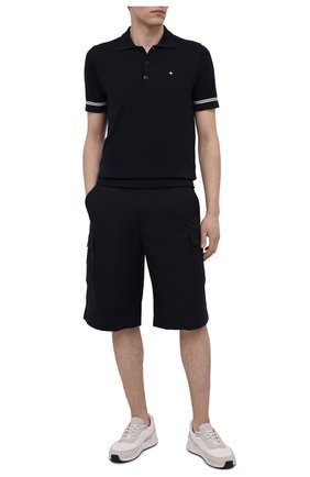 Мужское хлопковое поло STONE ISLAND темно-синего цвета по цене 21900 руб., арт. 7415526B2 | Фото 2 Мужское хлопковое поло STONE ISLAND темно-синего цвета, арт. 7415526B2 | Фото 2 (Длина (для топов): Стандартные; Материал внешний: Хлопок; Рукава: Короткие; Застежка: Пуговицы; Стили: Кэжуэл)