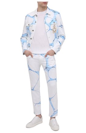 Мужские джинсы DOLCE & GABBANA голубого цвета по цене 94350 руб., арт. GYC4LZ/G8CJ0 | Фото 2 Мужские джинсы DOLCE & GABBANA голубого цвета, арт. GYC4LZ/G8CJ0 | Фото 2
