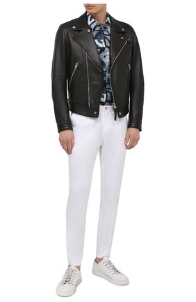 Мужские хлопковые брюки DOLCE & GABBANA белого цвета по цене 47050 руб., арт. GY6IEZ/FUFJR | Фото 2 Мужские хлопковые брюки DOLCE & GABBANA белого цвета, арт. GY6IEZ/FUFJR | Фото 2