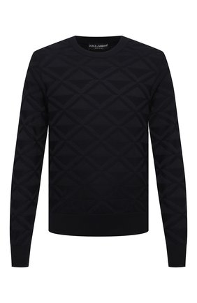 Мужской шелковый джемпер DOLCE & GABBANA темно-синего цвета по цене 103500 руб., арт. GXA63T/JASLD | Фото 1 Мужской шелковый джемпер DOLCE & GABBANA темно-синего цвета, арт. GXA63T/JASLD | Фото 1 (Материал внешний: Шелк; Длина (для топов): Стандартные; Рукава: Длинные; Мужское Кросс-КТ: Джемперы; Принт: С принтом; Стили: Кэжуэл; Вырез: Круглый; Региональные ограничения белый список (Axapta Mercury): RU)