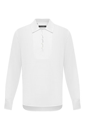Мужская льняная рубашка DOLCE & GABBANA белого цвета по цене 62650 руб., арт. G5HD4T/FU4IK | Фото 1 Мужская льняная рубашка DOLCE & GABBANA белого цвета, арт. G5HD4T/FU4IK | Фото 1