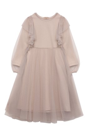 Детское платье daria ZHANNA & ANNA бежевого цвета по цене 19800 руб., арт. ZAG021903Beige1 | Фото 1 Детское платье daria ZHANNA & ANNA бежевого цвета, арт. ZAG021903Beige1 | Фото 1