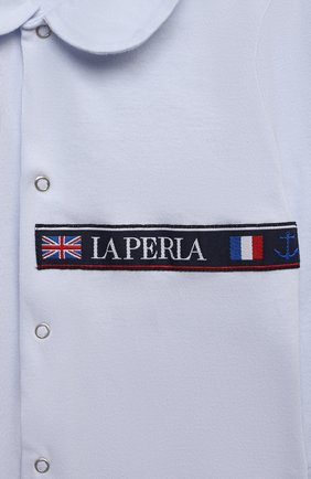 Детский комплект из трех предметов LA PERLA голубого цвета по цене 26950 руб., арт. 48329 | Фото 4 Детский комплект из трех предметов LA PERLA голубого цвета, арт. 48329 | Фото 4