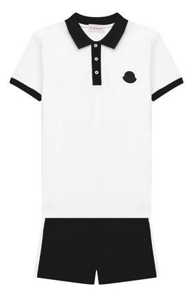 Детского комплект из поло и шорт MONCLER синего цвета по цене 21600 руб., арт. G1-954-8M746-20-8496W/12-14A | Фото 1 Детского комплект из поло и шорт MONCLER синего цвета, арт. G1-954-8M746-20-8496W/12-14A | Фото 1