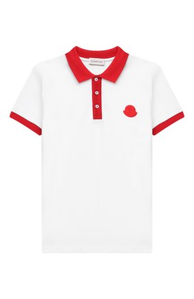 Детского комплект из поло и шорт MONCLER красного цвета по цене 21600 руб., арт. G1-954-8M746-20-8496W/12-14A | Фото 2 Детского комплект из поло и шорт MONCLER красного цвета, арт. G1-954-8M746-20-8496W/12-14A | Фото 2