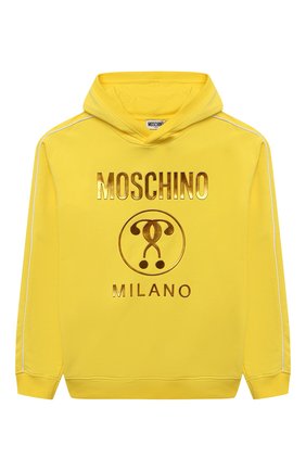 Детский хлопковое худи MOSCHINO желтого цвета по цене 15000 руб., арт. HUF04P/LDA25/10A-14A | Фото 1 Детский хлопковое худи MOSCHINO желтого цвета, арт. HUF04P/LDA25/10A-14A | Фото 1 (Материал внешний: Хлопок; Мальчики Кросс-КТ: Толстовка-одежда; Рукава: Длинные; Ростовка одежда: 10 - 11 лет | 140 - 146см, 12 лет | 152 см, 13 - 15 лет | 158 см)
