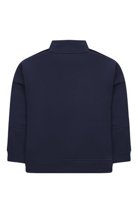 Детский хлопковая толстовка EMPORIO ARMANI синего цвета по цене 24200 руб., арт. 3K4MF4/1JHSZ | Фото 2 Детский хлопковая толстовка EMPORIO ARMANI синего цвета, арт. 3K4MF4/1JHSZ | Фото 2 (Материал внешний: Хлопок; Рукава: Длинные; Мальчики Кросс-КТ: Толстовка-одежда; Региональные ограничения белый список (Axapta Mercury): RU; Ростовка одежда: 10 - 11 лет | 140 - 146см, 13 - 15 лет | 158 см, 16 лет | 164 см, 4 года | 104 см, 5 лет | 110 см, 6 лет | 116 см, 7 лет | 122 см, 8 лет | 128 см)