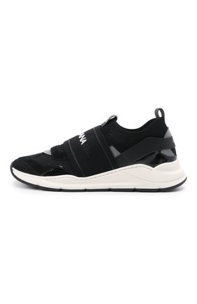 Детские кроссовки DOLCE & GABBANA черного цвета по цене 29150 руб., арт. DA0968/A0238/37-39 | Фото 2 Детские кроссовки DOLCE & GABBANA черного цвета, арт. DA0968/A0238/37-39 | Фото 2