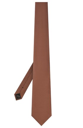 Мужской шелковый галстук BRIONI коричневого цвета, арт. 062I00/09459 | Фото 2 (Материал: Текстиль, Шелк; Принт: Без принта; Региональные ограничения белый список (Axapta Mercury): RU)