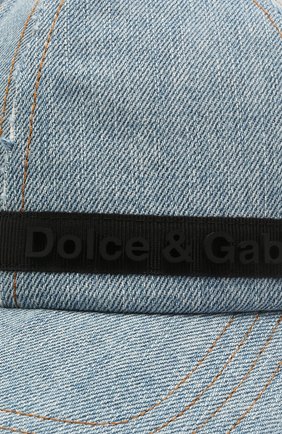 Мужской джинсовая бейсболка DOLCE & GABBANA синего цвета по цене 36550 руб., арт. GH590Z/GEQ95 | Фото 3 Мужской джинсовая бейсболка DOLCE & GABBANA синего цвета, арт. GH590Z/GEQ95 | Фото 3