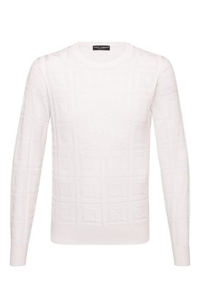 Мужской шелковый джемпер DOLCE & GABBANA белого цвета по цене 88950 руб., арт. GXA63T/JASLP | Фото 1 Мужской шелковый джемпер DOLCE & GABBANA белого цвета, арт. GXA63T/JASLP | Фото 1